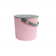 Bøtte med lokk 10L, Omnioutil, Rosa/Grå