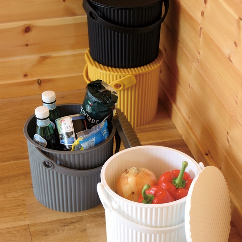 Bøtte med lokk 4L, Omnioutil, Rosa/Grå i gruppen Oppbevaring / Lager- og garasjeoppbevaring hos SmartaSaker.se (41138)