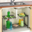 Justerbar oppbevaringshylle under oppvaskkum, 45-80 cm