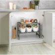 Justerbar oppbevaringshylle under oppvaskkum, 45-80 cm