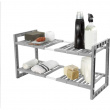 Justerbar oppbevaringshylle under oppvaskkum, 48-85 cm