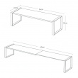 Justerbar innsatshylle i metall, 34-60 cm, Yamazaki