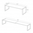 Justerbar innsatshylle i metall, 34-60 cm, Yamazaki