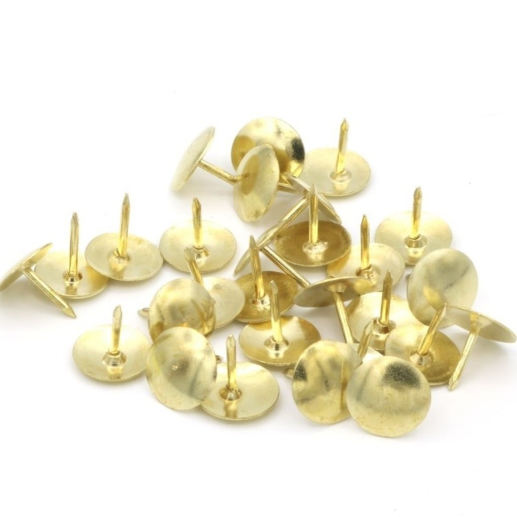 Tegnestifter, 100 stk, THUMB TACKS, Ø 9,5 mm, Gull i gruppen Oppbevaring / Kontorrekvisita hos SmartaSaker.se (41245)