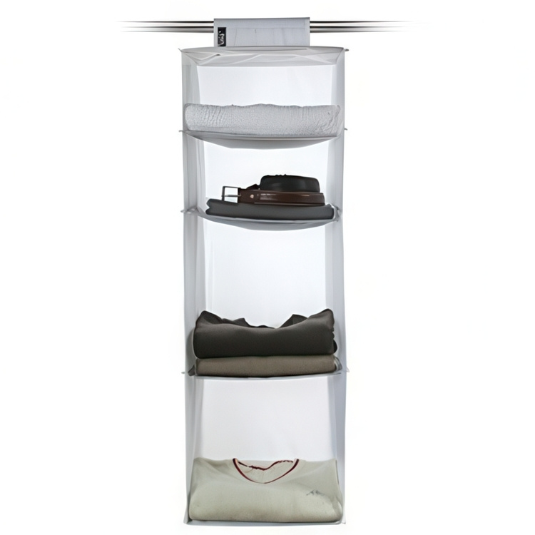 Hengende garderobe 4 rom, Hvit i gruppen Oppbevaring hos SmartaSaker.se (41274)