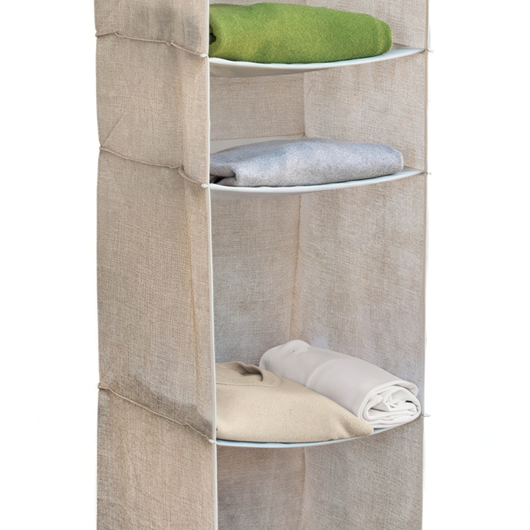 Hengende garderobe 4 rom, Sand i gruppen Oppbevaring / Garderoboppbevaring hos SmartaSaker.se (41276)