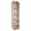 Hengende garderobeoppbevaring 5 hyller, beige