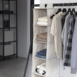 Hengende garderobeoppbevaring 5 hyller, beige