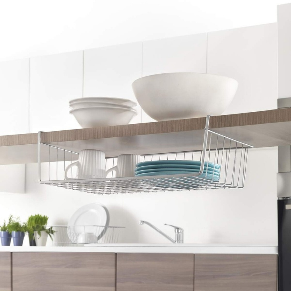 Hengende oppbevaringskurv, 50 cm, Metaltex, Sølv i gruppen Oppbevaring hos SmartaSaker.se (41318)