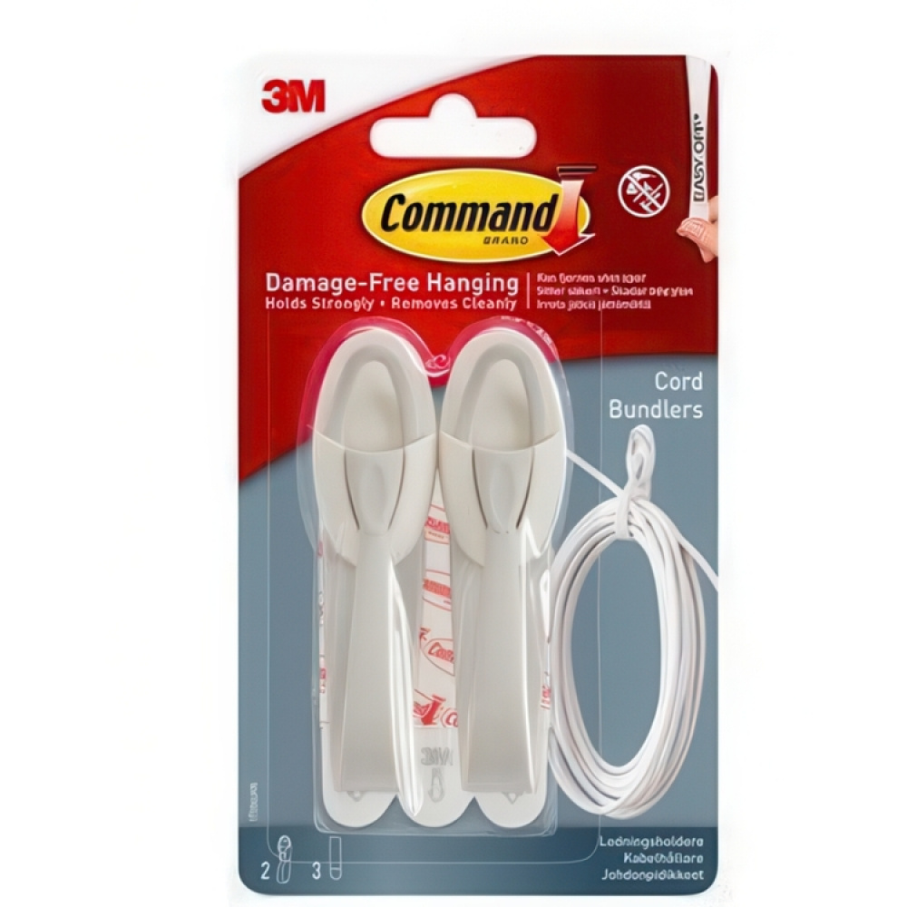 Selvklebende kabelholder 2-pack, Command i gruppen Oppbevaring / Kontorrekvisita hos SmartaSaker.se (41336)