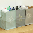 Poser for kildesortering, 3 stk., RECYCLING STATION, 3 stk., 32 x 30 x H 46 cm, miks