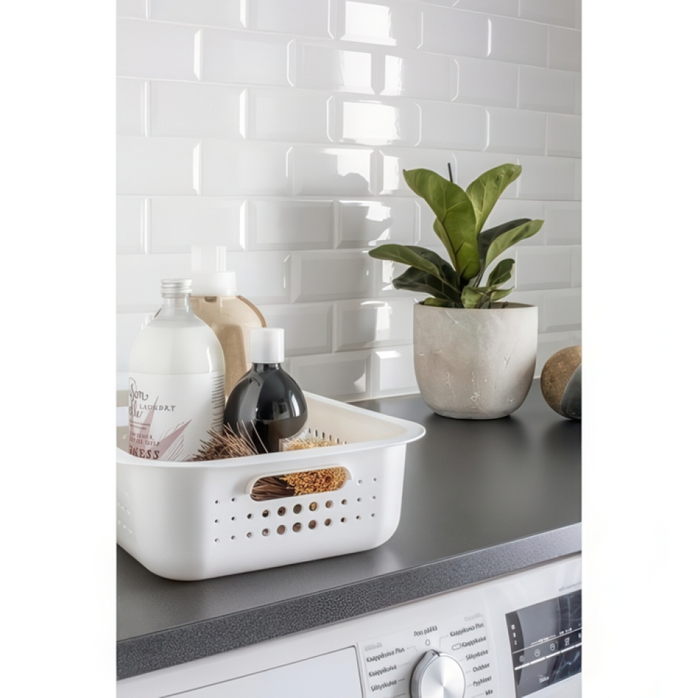 Oppbevaringskurv i resirkulert plast 6L, SmartStore, Hvit i gruppen Oppbevaring hos SmartaSaker.se (41469)