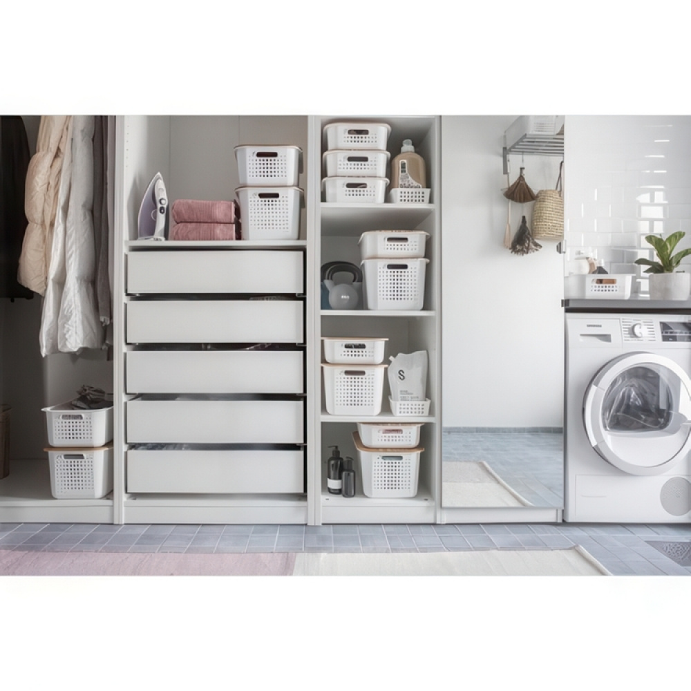Oppbevaringskurv i resirkulert plast 6L, SmartStore, Hvit i gruppen Oppbevaring hos SmartaSaker.se (41469)