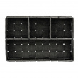 Kurv med 4 rom, ADRIA, Liten, 17 x 26 x H6,5 cm, sort