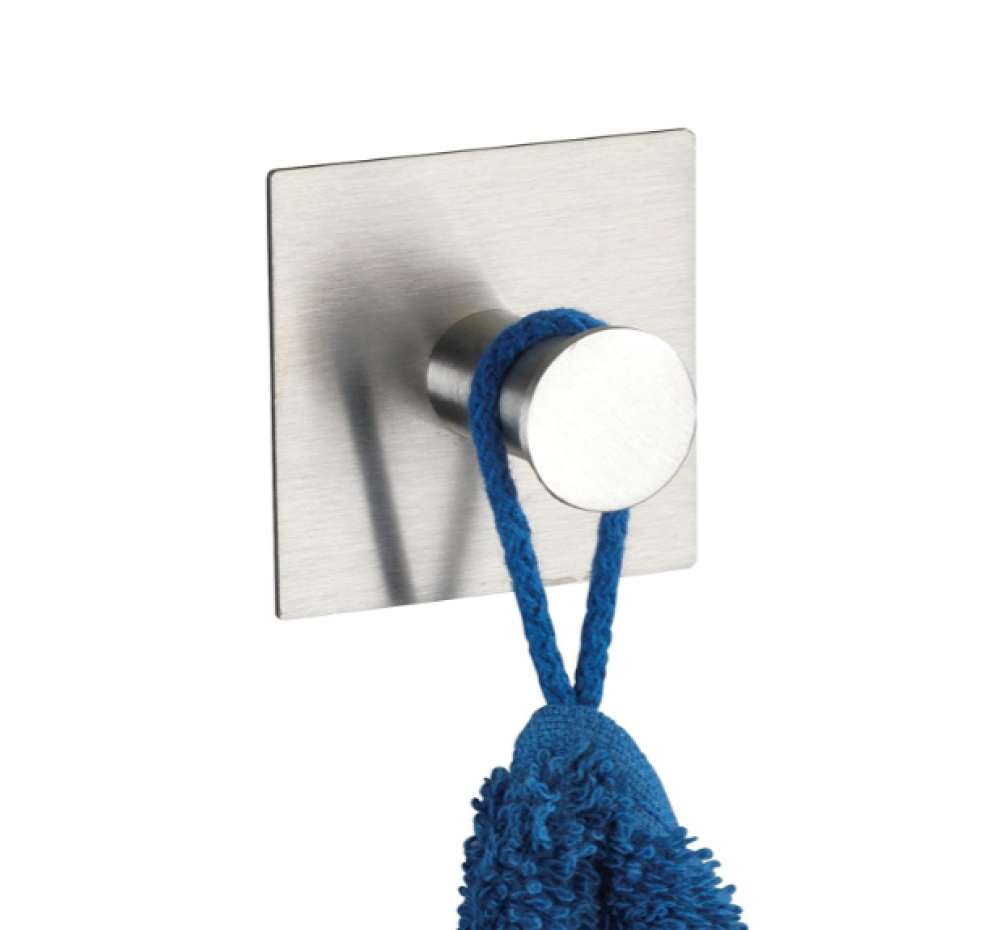 Krok / knott, selvklebende, firkantet, ACCADIA, 5,5 x 5,5 cm, matt rustfritt stål i gruppen Oppbevaring / Outlet hos SmartaSaker.se (41508)