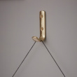 Enkel skolekrok i messing, 8 cm