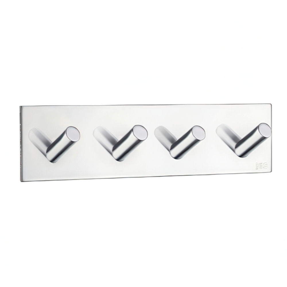 Koukkulista 4 koukulla, tarrakiinnitys, kulmikas, Beslagsboden i gruppen Oppbevaring / Magneter og selvheftende / Selvklebende kroker hos SmartaSaker.se (41579)