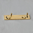 Knaggrekke 2 knagger, Blank messing