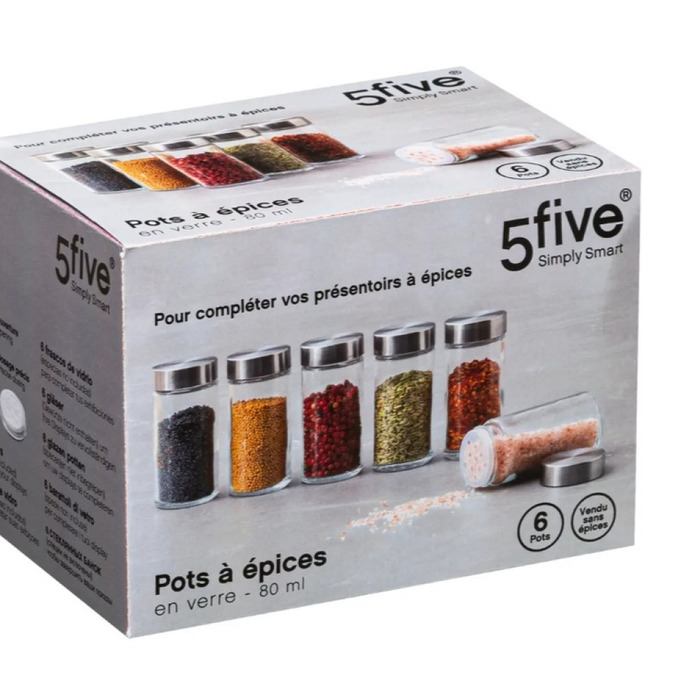 Krydderglass 6-pack, 5five i gruppen Oppbevaring hos SmartaSaker.se (41591)