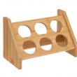 Krydderstativ i bambus med 6 glasskrukker, BAMBOO SPICE RACK, Natur