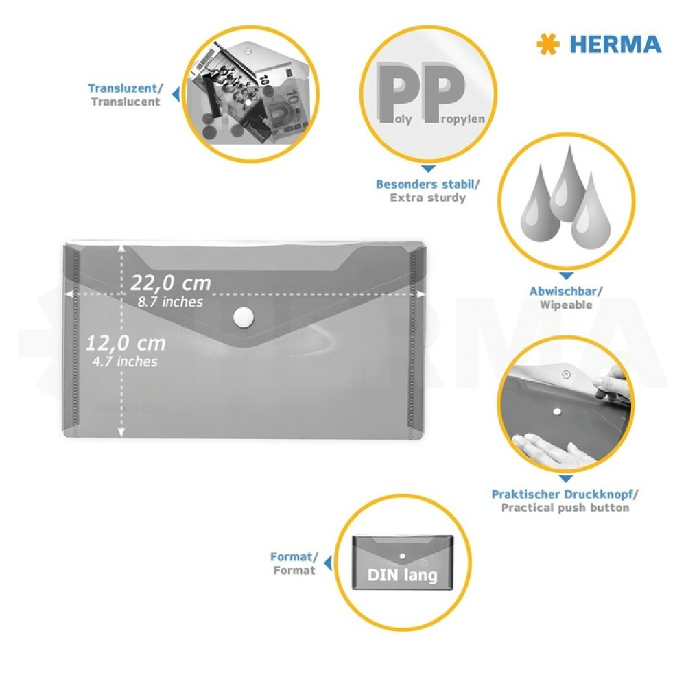 Liten plastmappe, Herma i gruppen Oppbevaring / Kontorrekvisita hos SmartaSaker.se (41620)