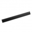 Linjal i aluminium, 30 cm, DESKSTORE SIZE BLACK, Sort