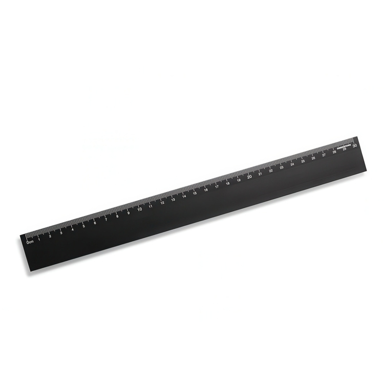 Linjal i aluminium, 30 cm, DESKSTORE SIZE BLACK, Sort i gruppen Oppbevaring hos SmartaSaker.se (41643)