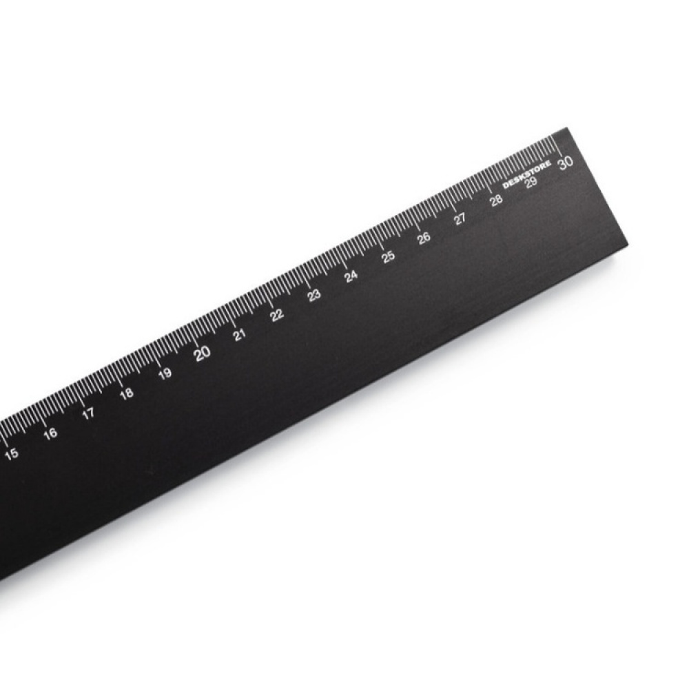 Linjal i aluminium, 30 cm, DESKSTORE SIZE BLACK, Sort i gruppen Oppbevaring hos SmartaSaker.se (41643)