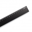 Linjal i aluminium, 30 cm, DESKSTORE SIZE BLACK, Sort