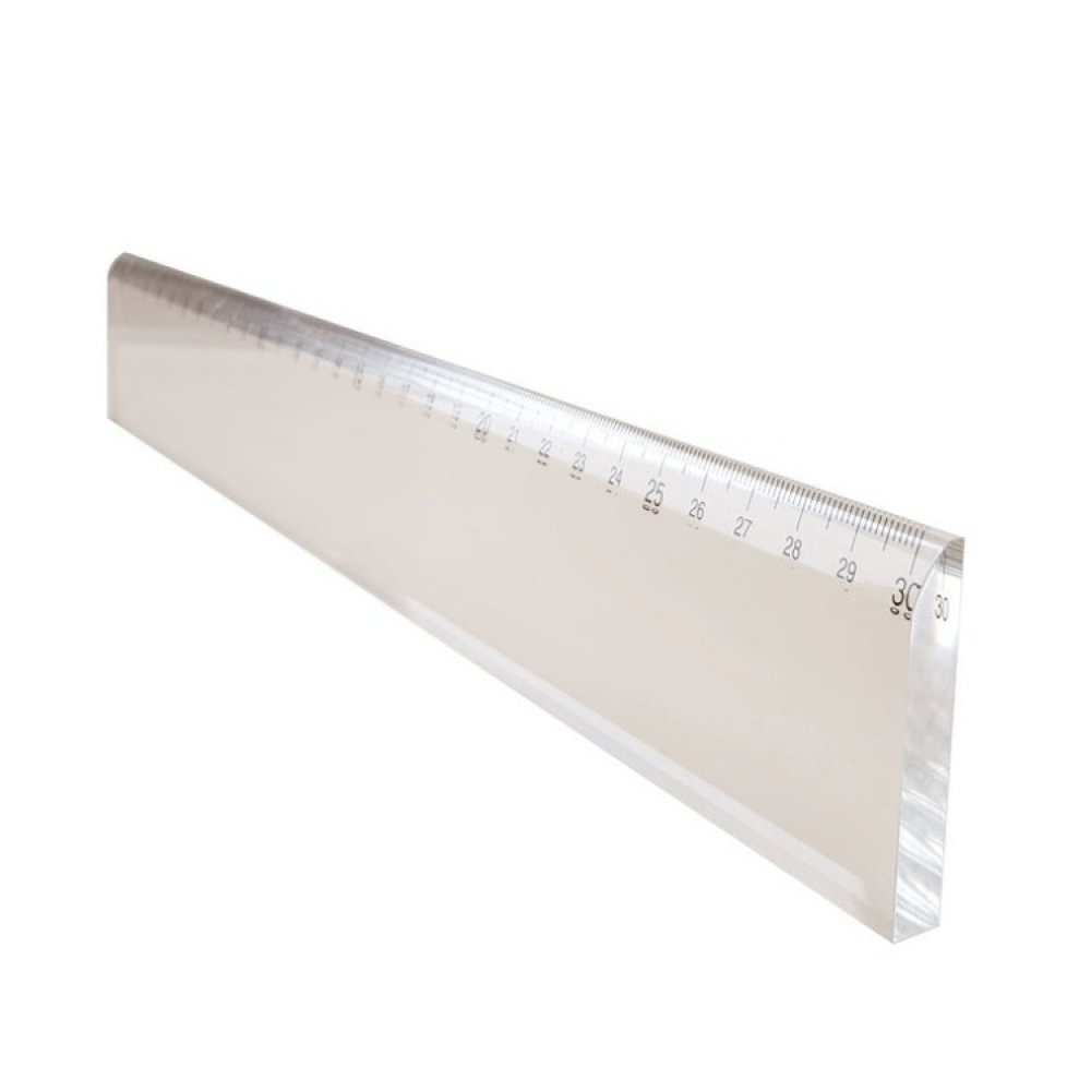 Linjal i kraftig akryl, CRISTAL CLEAR, 30 cm, Klar i gruppen Oppbevaring hos SmartaSaker.se (41645)