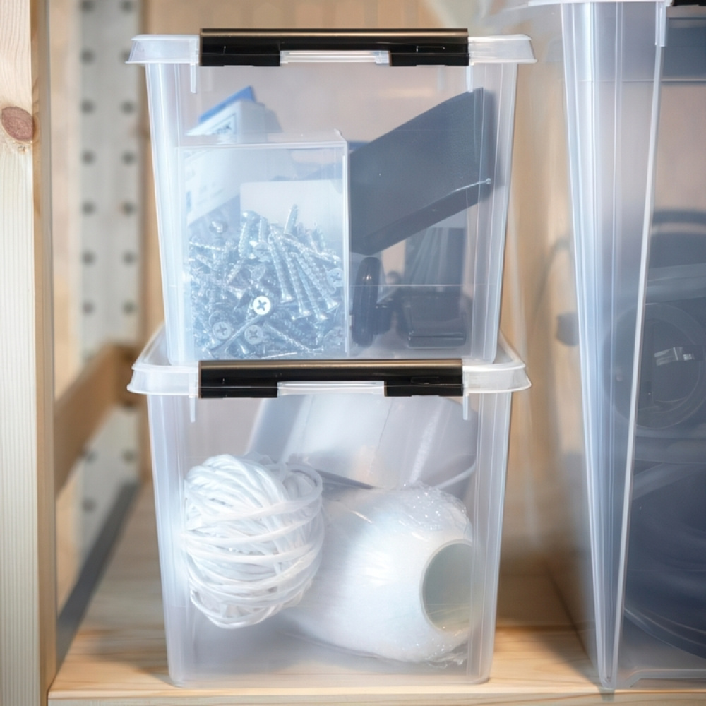 Oppbevaringsboks 3 l, SmartStore, Klar/sort i gruppen Oppbevaring hos SmartaSaker.se (41649)