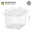 Oppbevaringsboks 3 l, SmartStore, Klar/sort