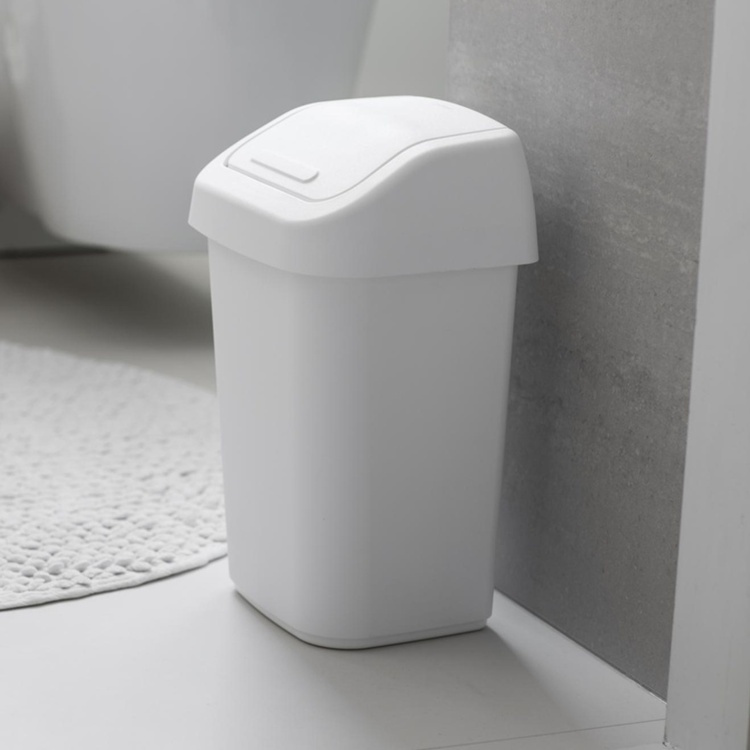 Papirkurv med vippelokk 10L i gruppen Oppbevaring / Baderomsoppbevaring hos SmartaSaker.se (41652)