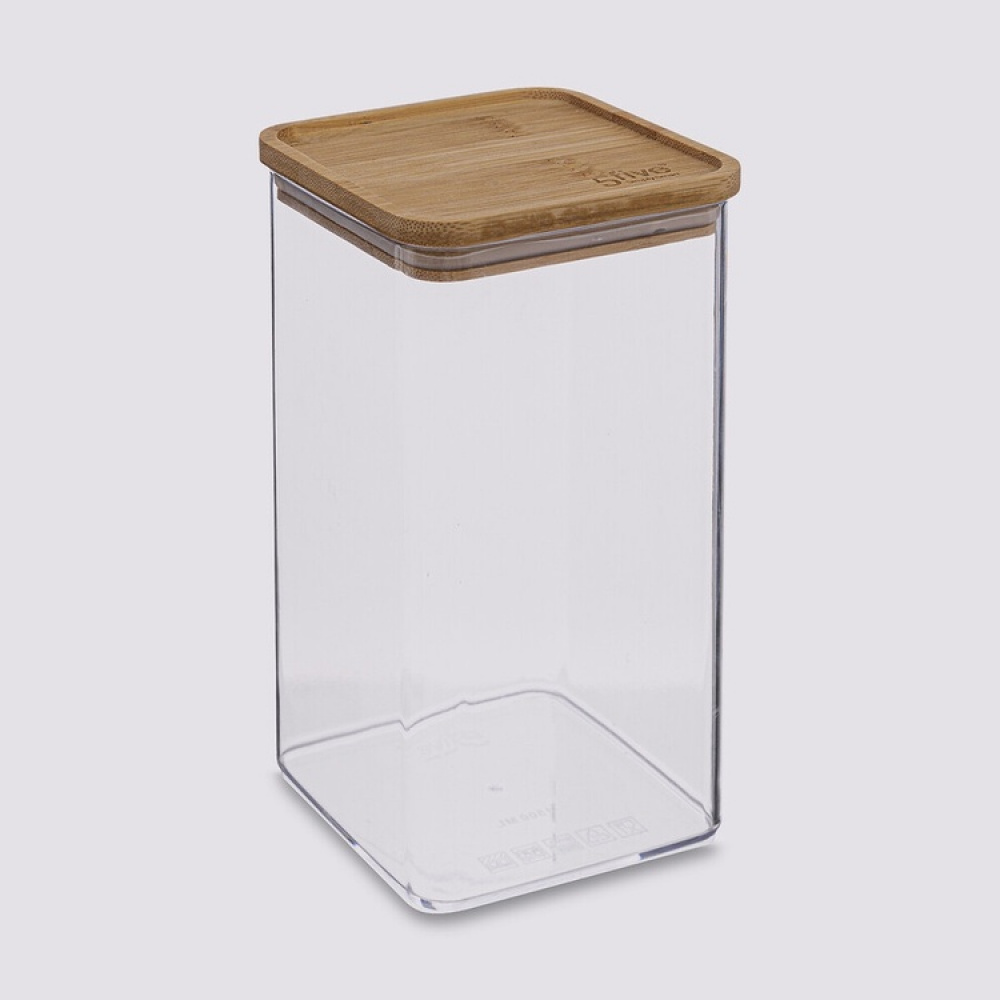 Oppbevaringsboks med bambulokk 1,5L, Eske i gruppen Oppbevaring hos SmartaSaker.se (41688)