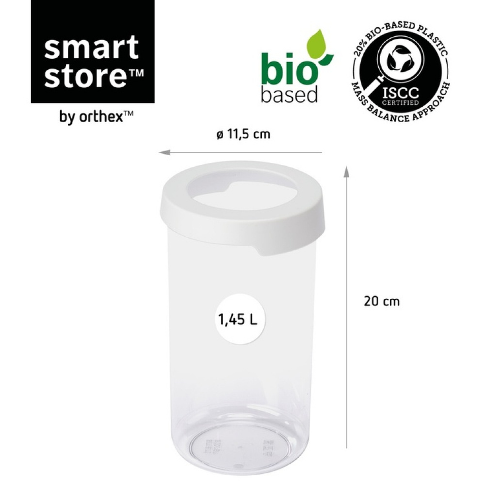 Lufttett rund boks 1,45 L, SmartStore Vision i gruppen Oppbevaring / Kjøkkenskap / Oppbevaringsbokser hos SmartaSaker.se (41702)