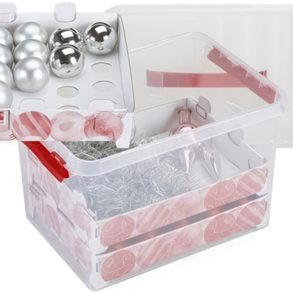 Boks for julepynt 22L, X-Mas i gruppen Oppbevaring / Lager- og garasjeoppbevaring hos SmartaSaker.se (41725)