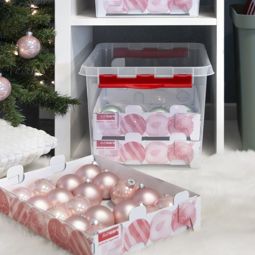 Boks for julepynt 22L, X-Mas i gruppen Oppbevaring / Lager- og garasjeoppbevaring hos SmartaSaker.se (41725)