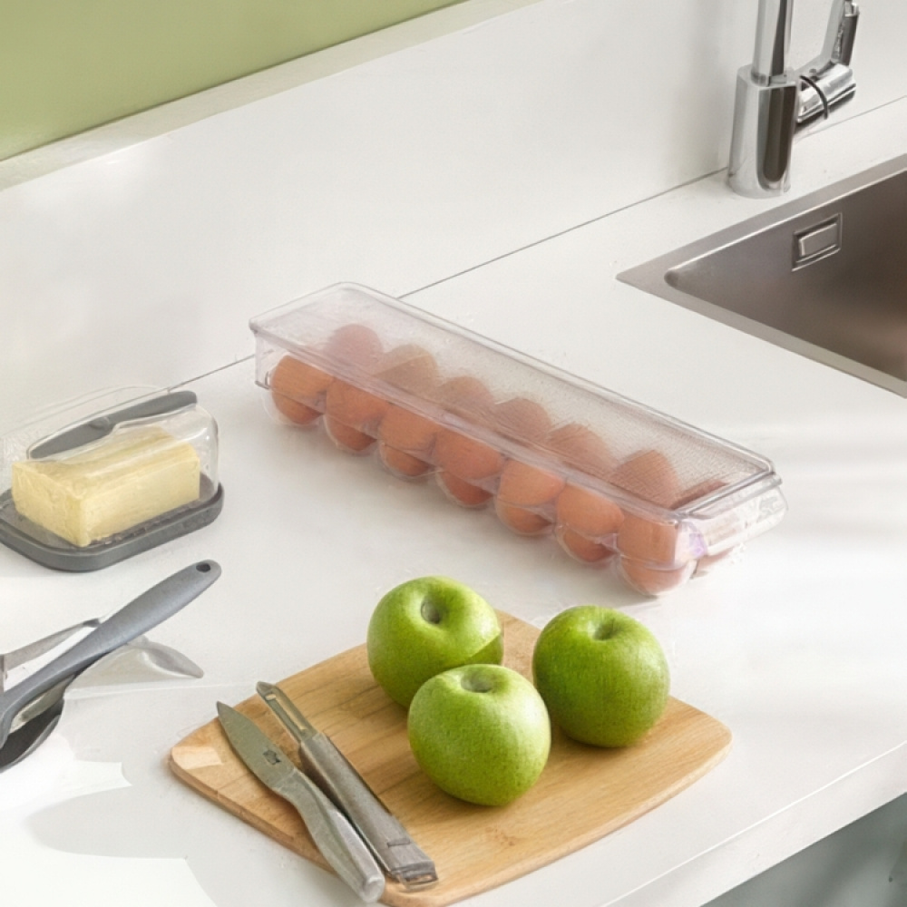 Eggoppbevaring med lokk for 14 egg, 5five i gruppen Oppbevaring / Kjøkkenskap / Kjøleskapsoppbevaring hos SmartaSaker.se (41727)