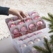 Oppbevaringsboks for julepynt med smart lokk 32L, Glitter