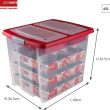Boks for julepynt med smart lokk 45L, Glitter