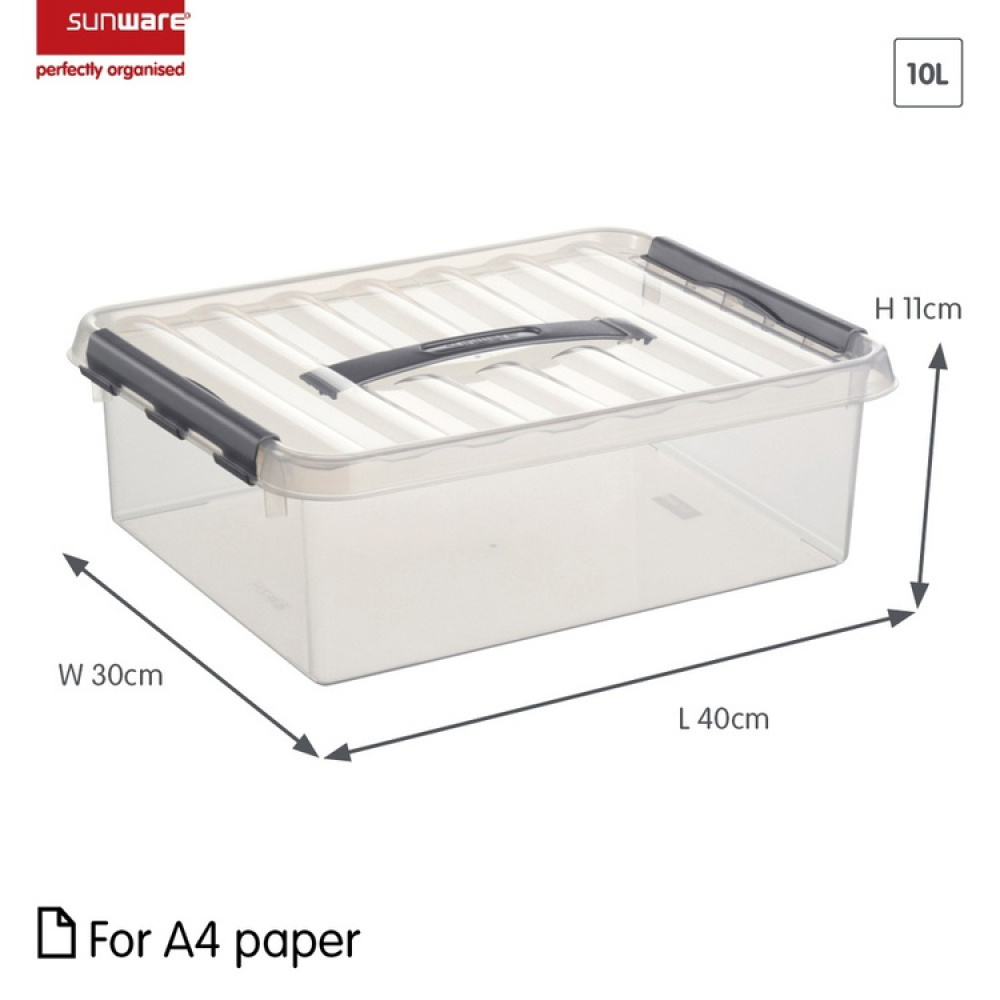 Oppbevaringsboks med håndtak 10L, Q-Line i gruppen Oppbevaring hos SmartaSaker.se (41782)
