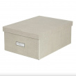 Oppbevaringsboks med etikettholder, Katia canvas, Bigso