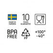 Stor oppbevaringsboks med lokk og hjul 70 L, SmartStore, Klar/svart