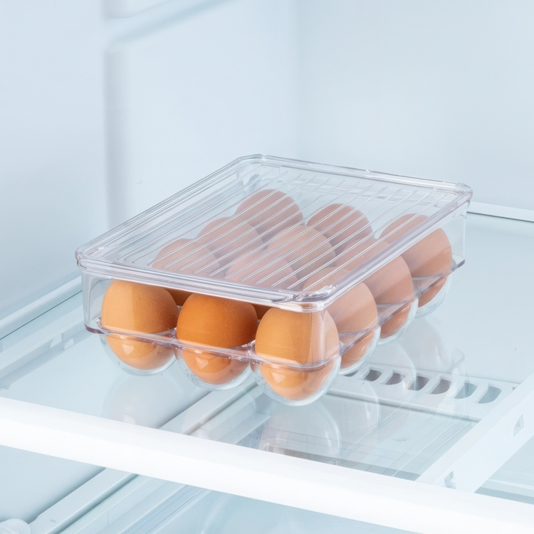 Eggoppbevaring med lokk 12 egg, Pullz i gruppen Oppbevaring / Kjøkkenskap / Kjøleskapsoppbevaring hos SmartaSaker.se (41808)
