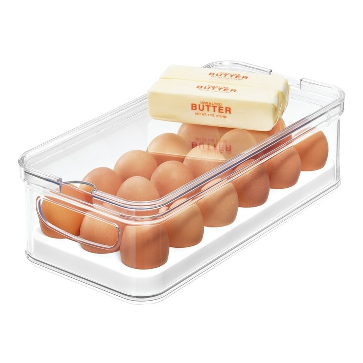 Eggoppbevaring med lokk for 18 egg, iDesign i gruppen Oppbevaring / Kjøkkenskap / Kjøleskapsoppbevaring hos SmartaSaker.se (41809)
