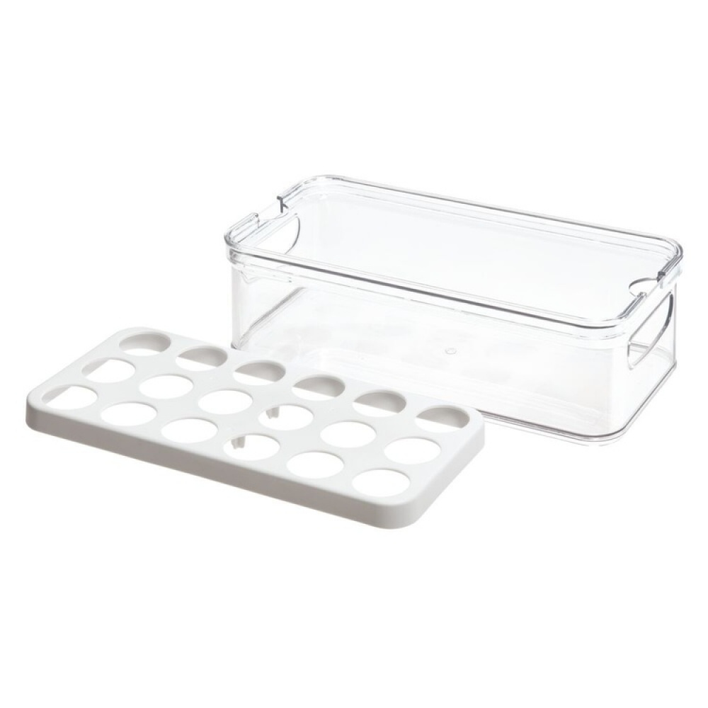Eggoppbevaring med lokk for 18 egg, iDesign i gruppen Oppbevaring / Kjøkkenskap / Kjøleskapsoppbevaring hos SmartaSaker.se (41809)