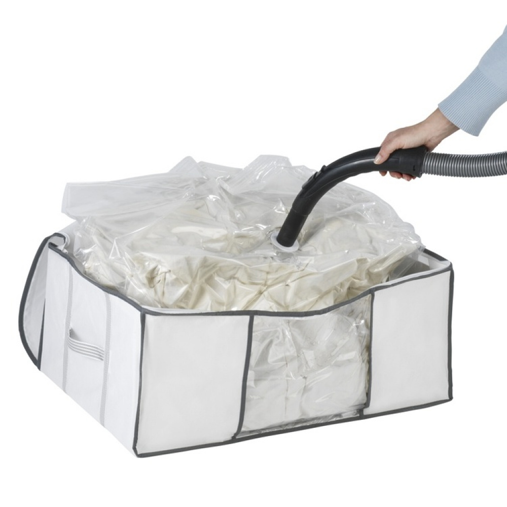 Oppbevaringsboks med vakuumpose, 65x50x25 cm, hvit i gruppen Oppbevaring hos SmartaSaker.se (41823)