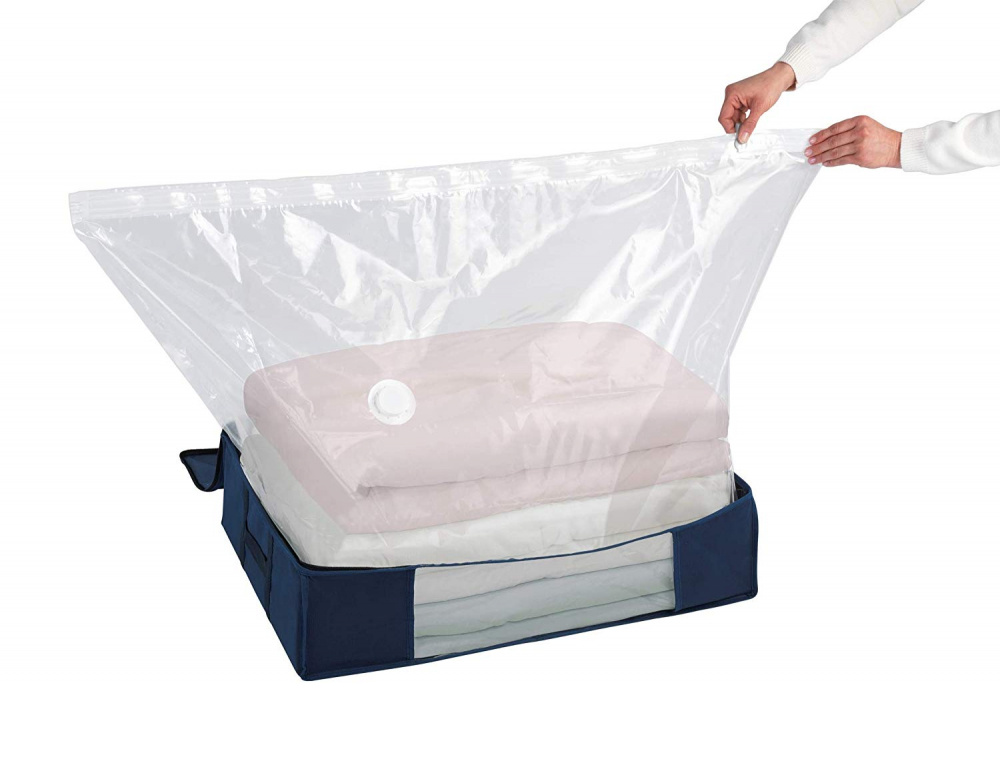 Oppbevaringsboks med vakuumpose, 65x50x25 cm, blå i gruppen Oppbevaring hos SmartaSaker.se (41824)