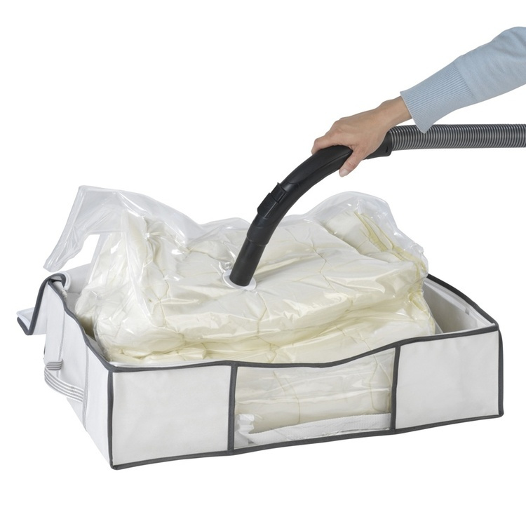 Oppbevaringsboks med vakuumpose, 65x50x15 cm, hvit i gruppen Oppbevaring hos SmartaSaker.se (41825)