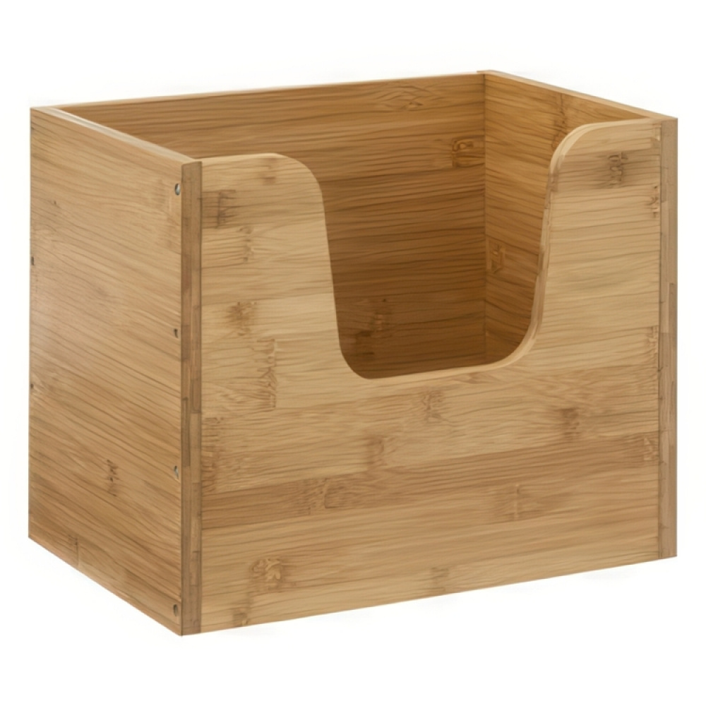 Kasse med åpen front, stablebar, STACK LARGE BAMBOO BASKET, 31,5 x 21,5 x H 26,5 cm, natur i gruppen Oppbevaring / Oppbevaringsbokser hos SmartaSaker.se (41830)